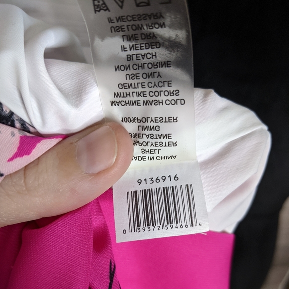 vince camuto • pop pink summer splash shift dress - Picture 7 of 8